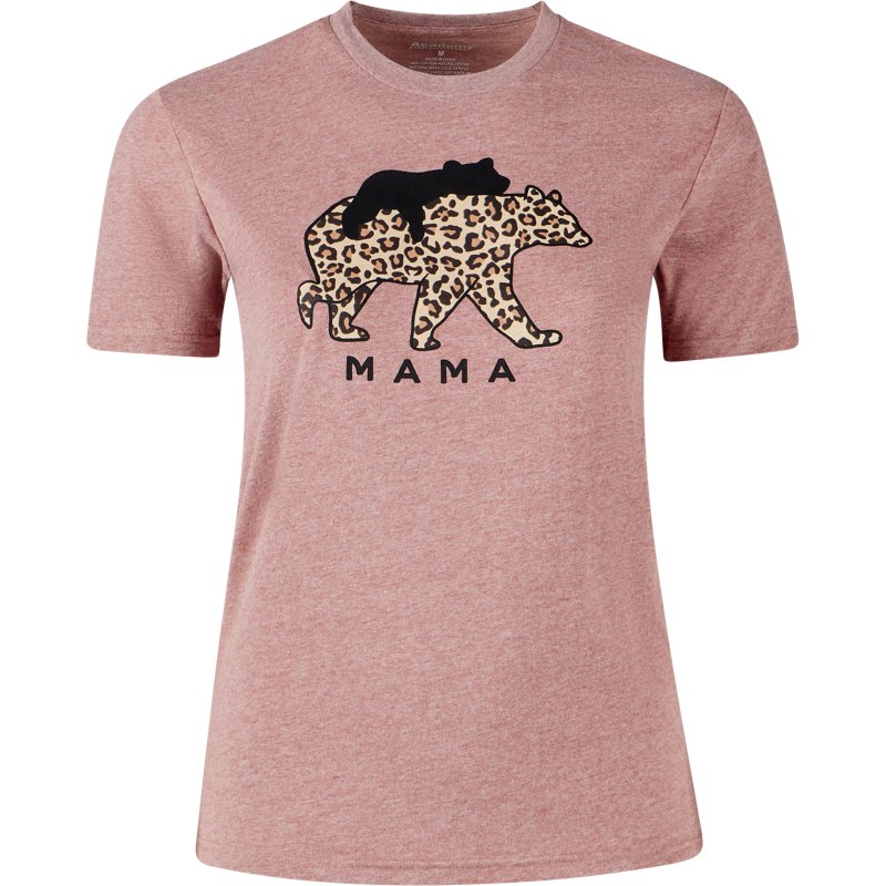 Academy Sports + Outdoors Women's Leopard Mama Bear T-shirt