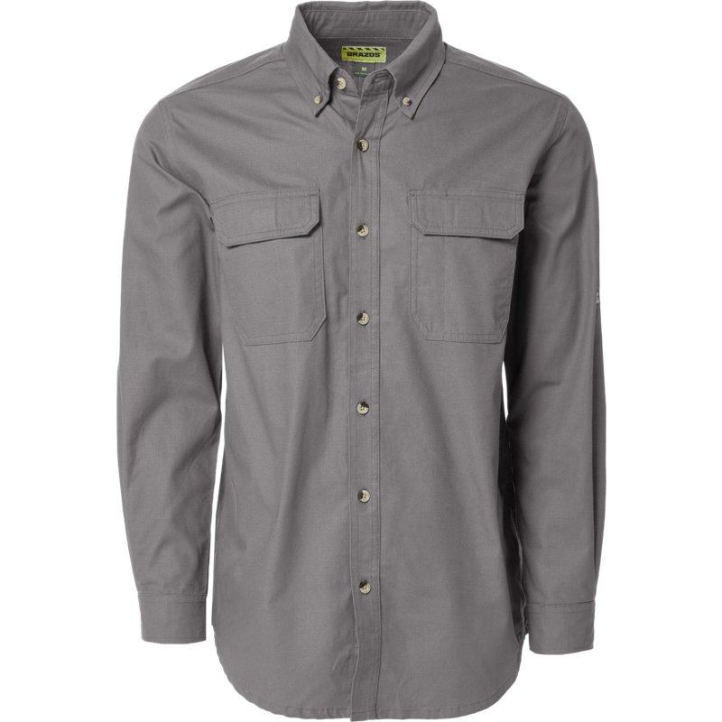 Brazos Men's Contractor Ripstop Long Sleeve Work Shirt