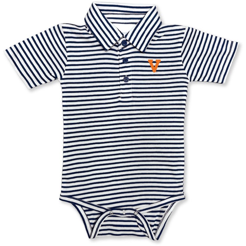 Atlanta Hosiery Infants' Company University of Virginia Stripe Polo Creeper
