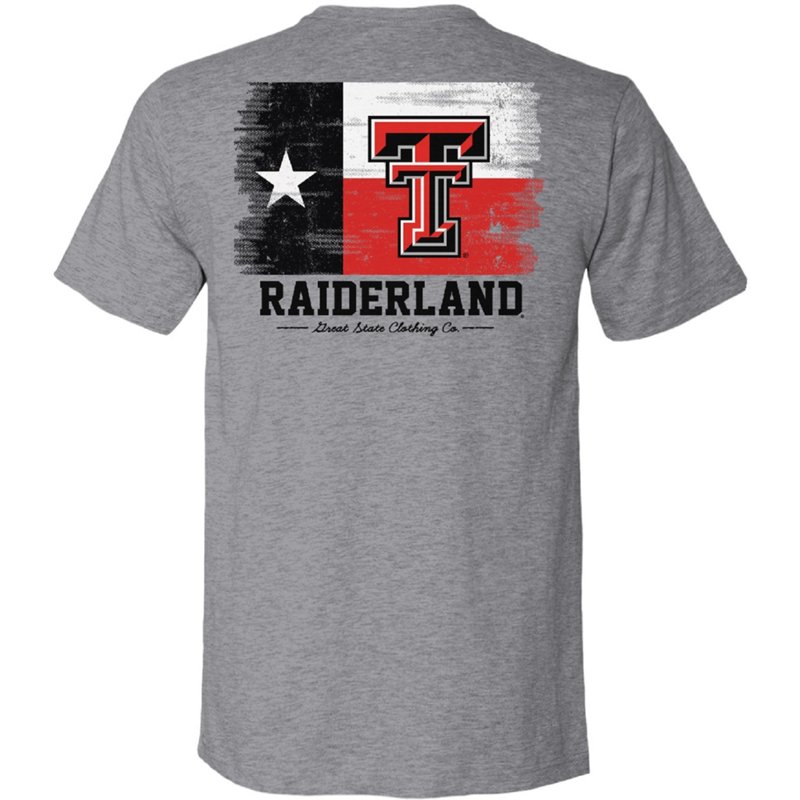 Great State Men's Texas Tech University Washed Flag Short Sleeve Shirt