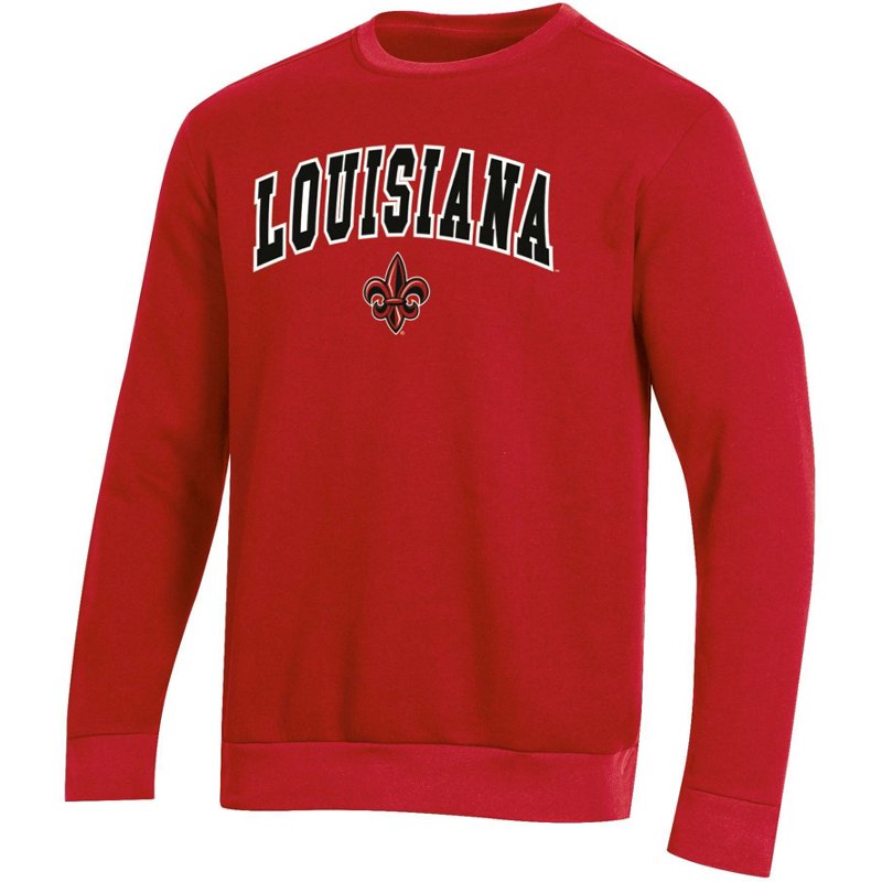 Champion Men's University of Louisiana at Lafayette Applique Fleece Crew Sweatshirt