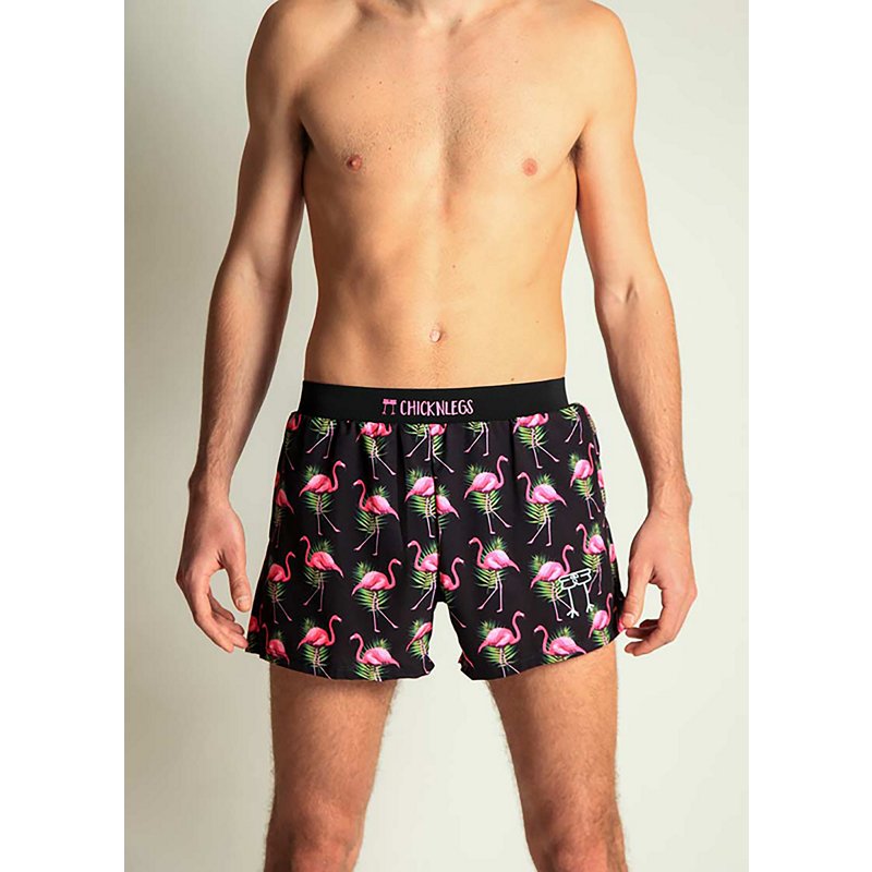 Chicknlegs Men's Flamingo Half Split Shorts 4 in