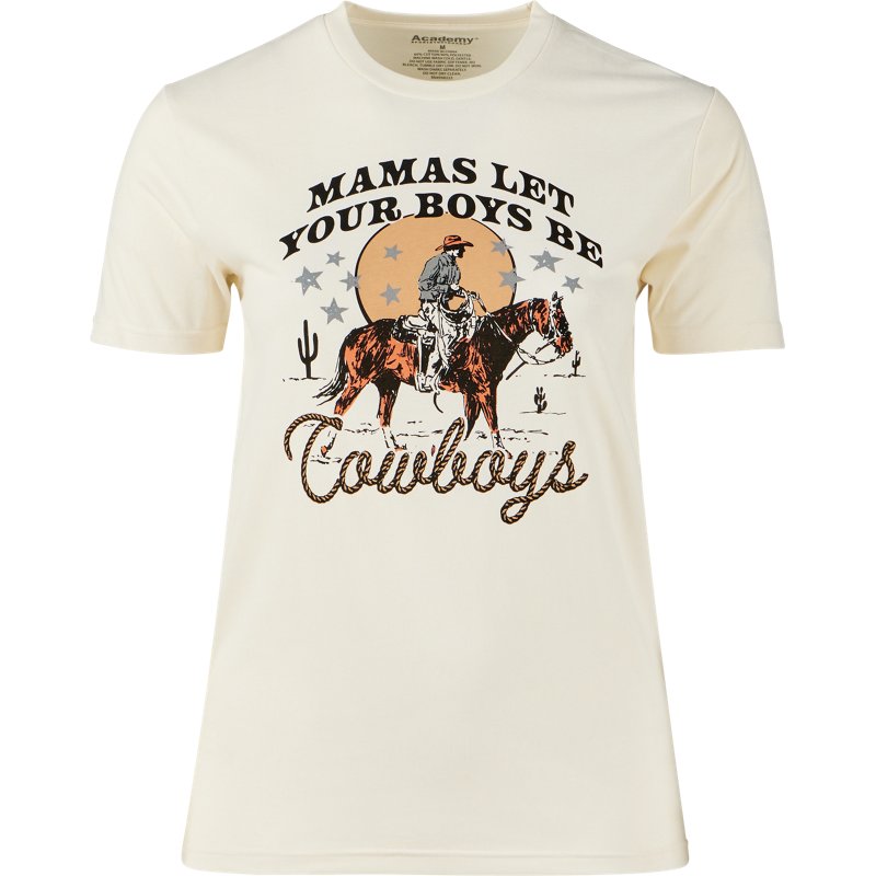 Academy Sports + Outdoors Women's Let Your Boys Be Cowboys T-shirt