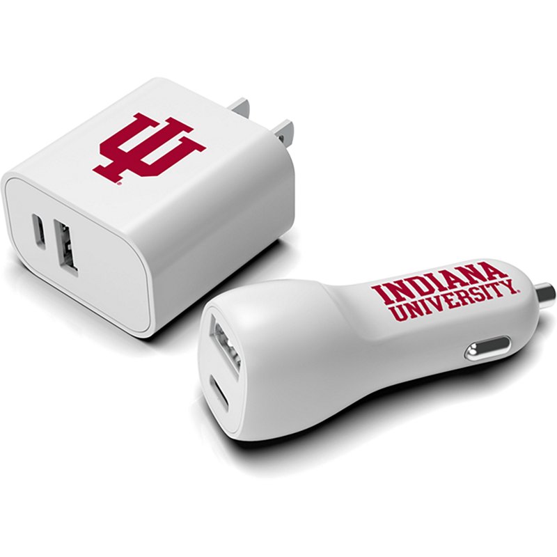 Prime Brands Group Indiana University USB Wall and Car Charger Combo