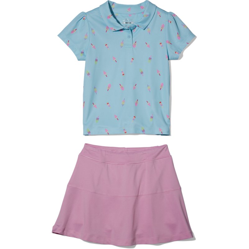 BCG Girls' 4-6X Short Sleeve Polo Popsicle Tennis Set