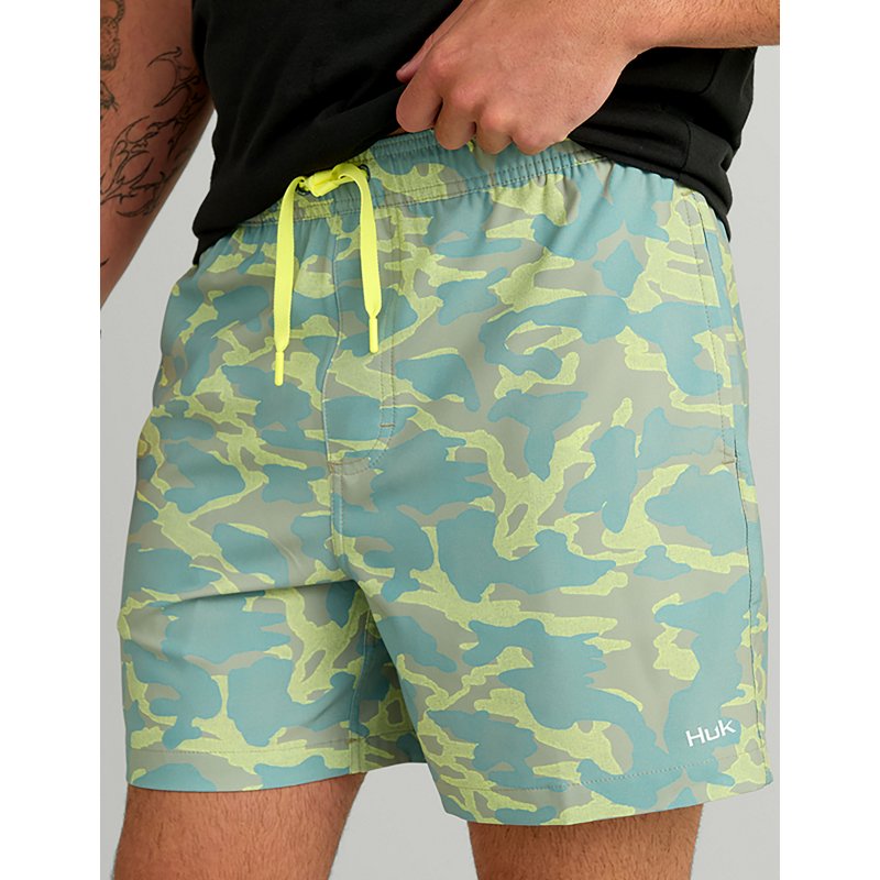 Huk Men's Pursuit Printed Volley Swim Shorts
