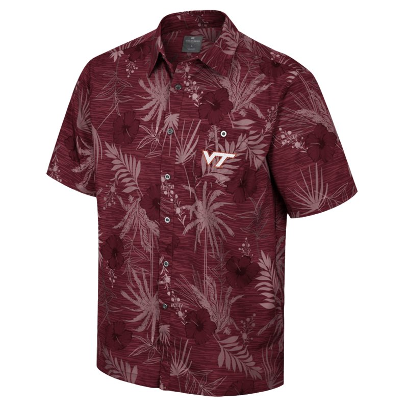 Colosseum Athletics Men's Virginia Tech University What Else Is New Camp Shirt