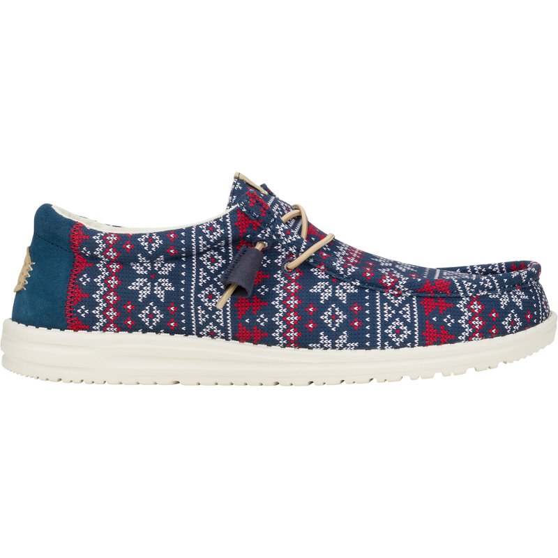 HEYDUDE Men's Wally Fairisle Sweater Slip-on Shoes