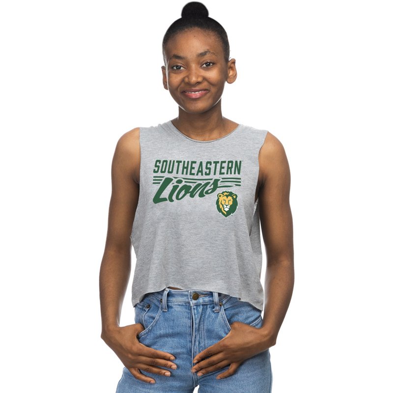 ZooZatz Women's Southeastern Louisiana University Crop Muscle Tank Top